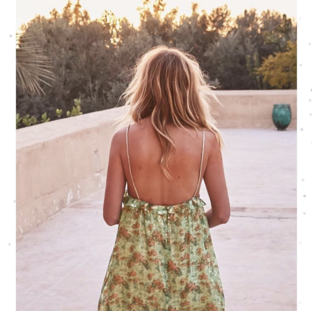 Sezane Metallic Julie Dress